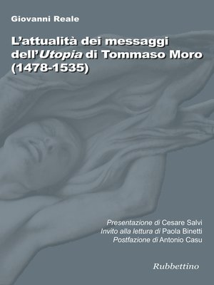cover image of L'attualità dei messaggi dell'Utopia di Tommaso Moro